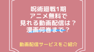 呪術廻戦　アニメ　無料