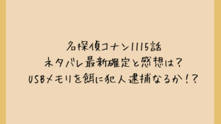 名探偵コナン1115話ネタバレ最新確定と感想は？USBメモリを餌に犯人逮捕なるか！？